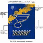 st louis blues grunge texture blue blanket new arrival