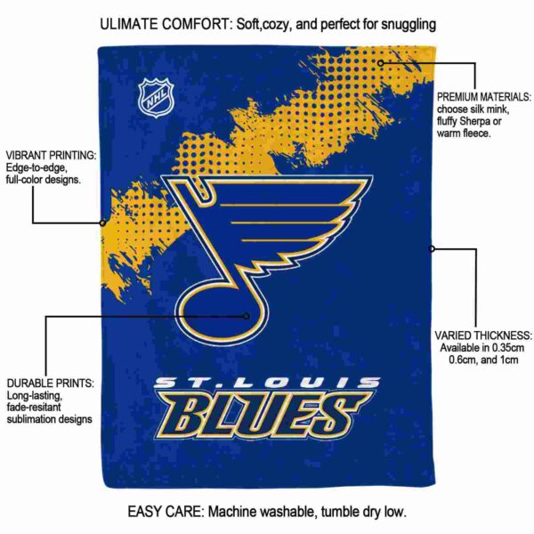 st louis blues grunge texture blue blanket new arrival