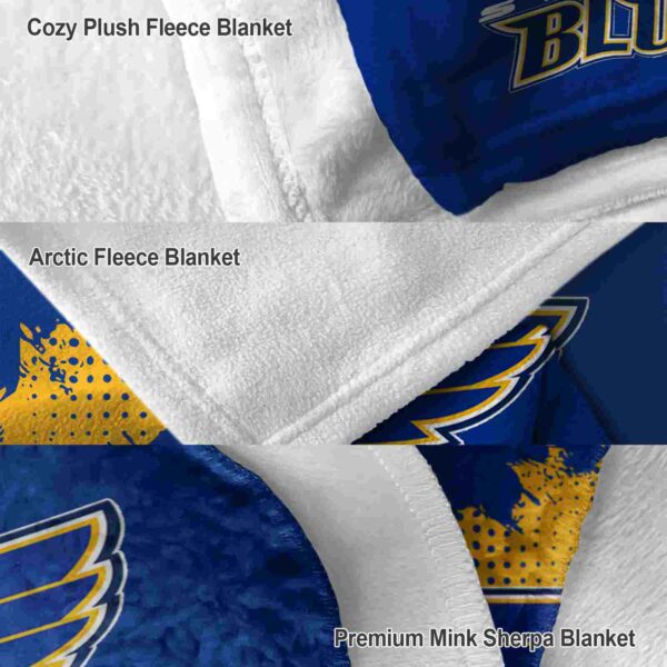 st louis blues grunge texture blue blanket premium grade