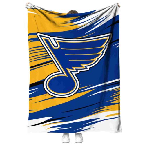 st louis blues paint streaks blue white blanket best selling