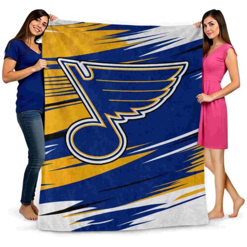 st louis blues paint streaks blue white blanket fashion forward
