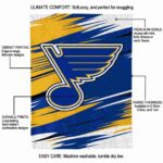st louis blues paint streaks blue white blanket new arrival