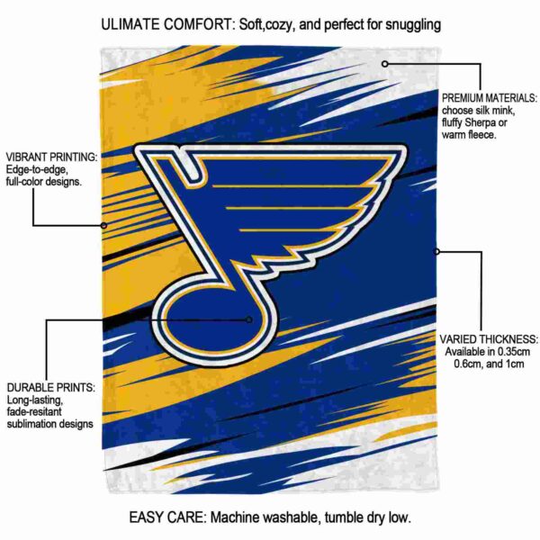 st louis blues paint streaks blue white blanket new arrival