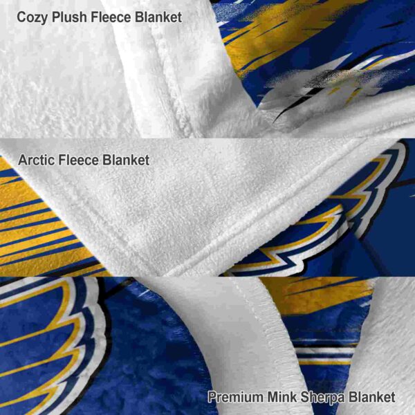 st louis blues paint streaks blue white blanket premium grade