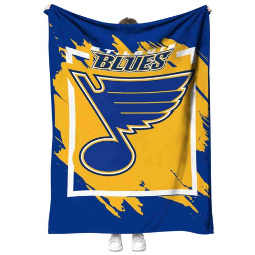 st louis blues splatter effect blue blanket best selling
