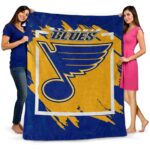 st louis blues splatter effect blue blanket best selling