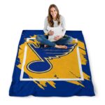 st louis blues splatter effect blue blanket best selling