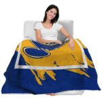 st louis blues splatter effect blue blanket best selling