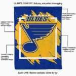 st louis blues splatter effect blue blanket best selling