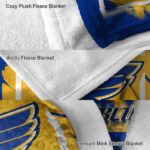 st louis blues splatter effect blue blanket best selling