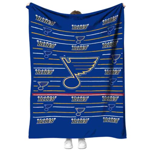 st louis blues striped pattern blue blanket best selling
