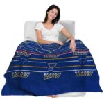 st louis blues striped pattern blue blanket best selling