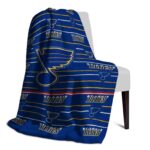 st louis blues striped pattern blue blanket best selling