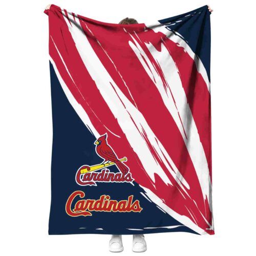 st louis cardinals brushstrokes red white blanket best selling