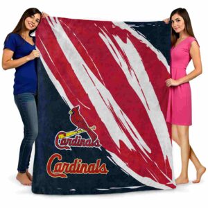 st louis cardinals brushstrokes red white blanket fashion forward