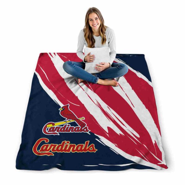 st louis cardinals brushstrokes red white blanket high quality