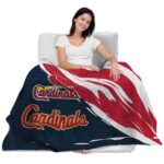 st louis cardinals brushstrokes red white blanket latest model