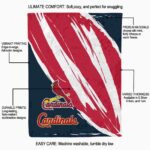 st louis cardinals brushstrokes red white blanket new arrival