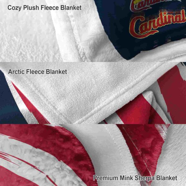 st louis cardinals brushstrokes red white blanket premium grade
