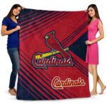 st louis cardinals diagonal stripes red blanket fashion forward