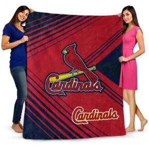 st louis cardinals diagonal stripes red blanket fashion forward