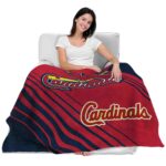 st louis cardinals diagonal stripes red blanket latest model