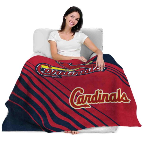 st louis cardinals diagonal stripes red blanket latest model