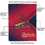 st louis cardinals diagonal stripes red blanket new arrival