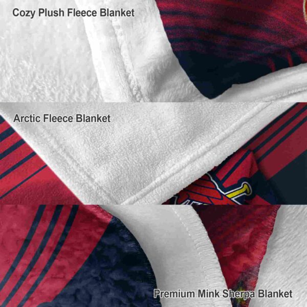 st louis cardinals diagonal stripes red blanket premium grade