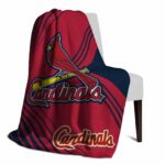 st louis cardinals diagonal stripes red blanket top rated