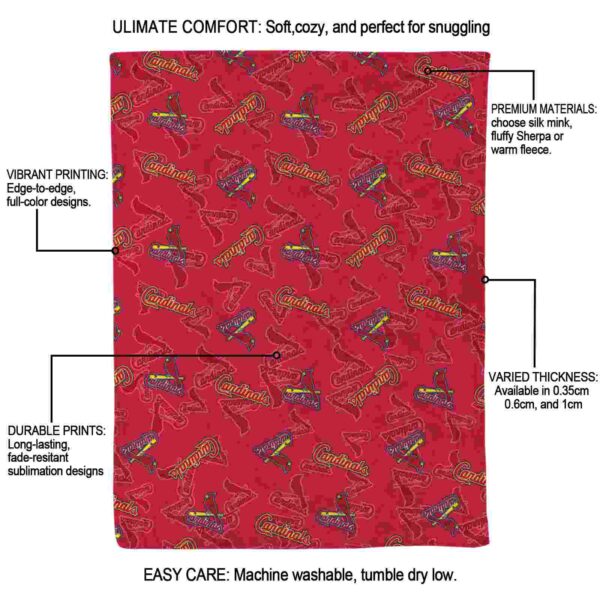 st louis cardinals diehard fans red blanket new arrival