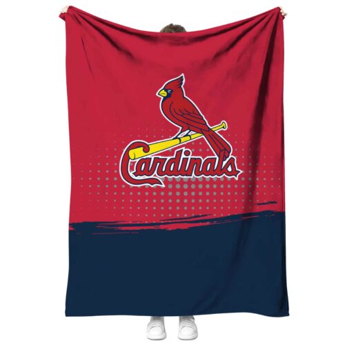 st louis cardinals gradient dots red blanket best selling