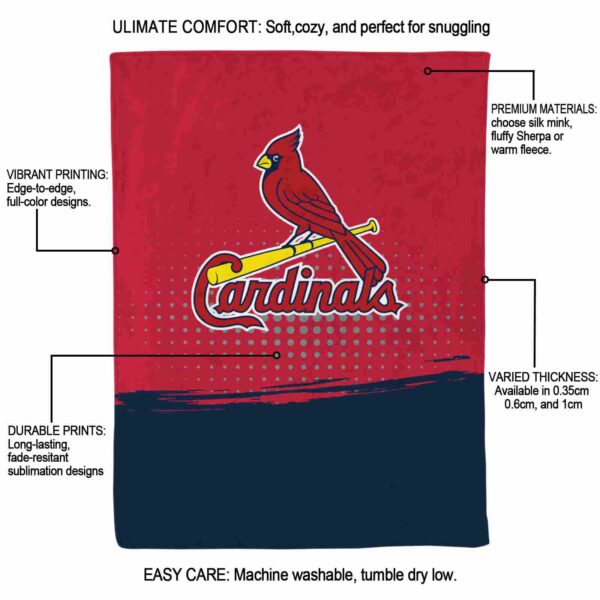 st louis cardinals gradient dots red blanket new arrival