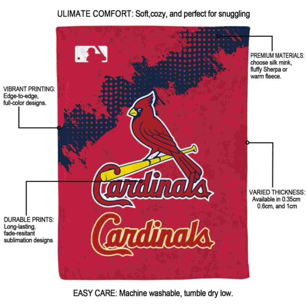 st louis cardinals grunge texture red blanket new arrival