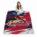 st louis cardinals paint streaks red white blanket high quality
