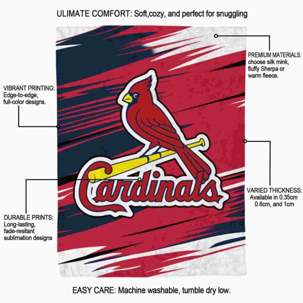 st louis cardinals paint streaks red white blanket new arrival
