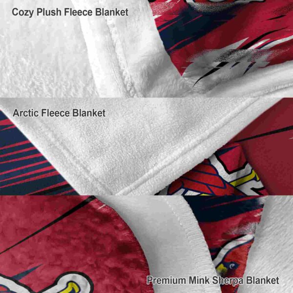 st louis cardinals paint streaks red white blanket premium grade