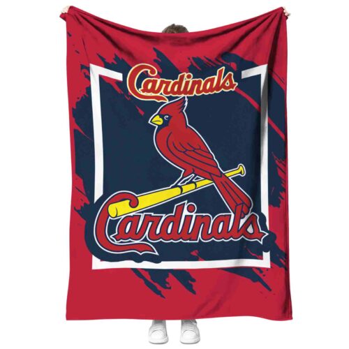 st louis cardinals splatter effect red blanket best selling