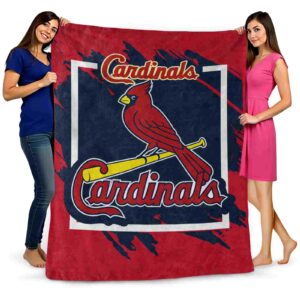 st louis cardinals splatter effect red blanket fashion forward