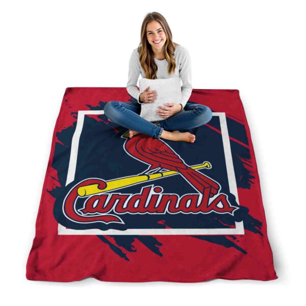 st louis cardinals splatter effect red blanket high quality