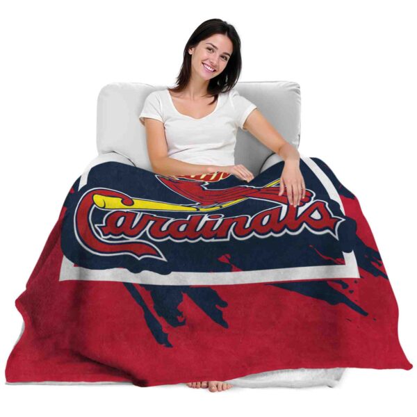 st louis cardinals splatter effect red blanket latest model