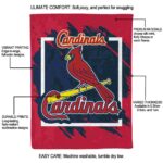 st louis cardinals splatter effect red blanket new arrival