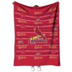 st louis cardinals striped pattern red blanket best selling