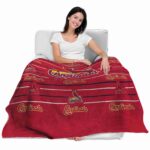st louis cardinals striped pattern red blanket best selling