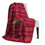st louis cardinals striped pattern red blanket best selling