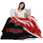 tampa bay buccaneers brushstrokes red white blanket best selling