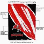 tampa bay buccaneers brushstrokes red white blanket best selling