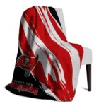 tampa bay buccaneers brushstrokes red white blanket best selling