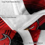 tampa bay buccaneers diagonal stripes red blanket best selling