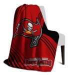 tampa bay buccaneers diagonal stripes red blanket best selling